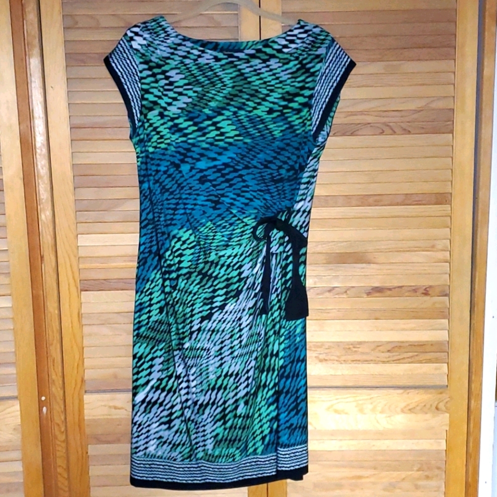 Faux-wrap dress